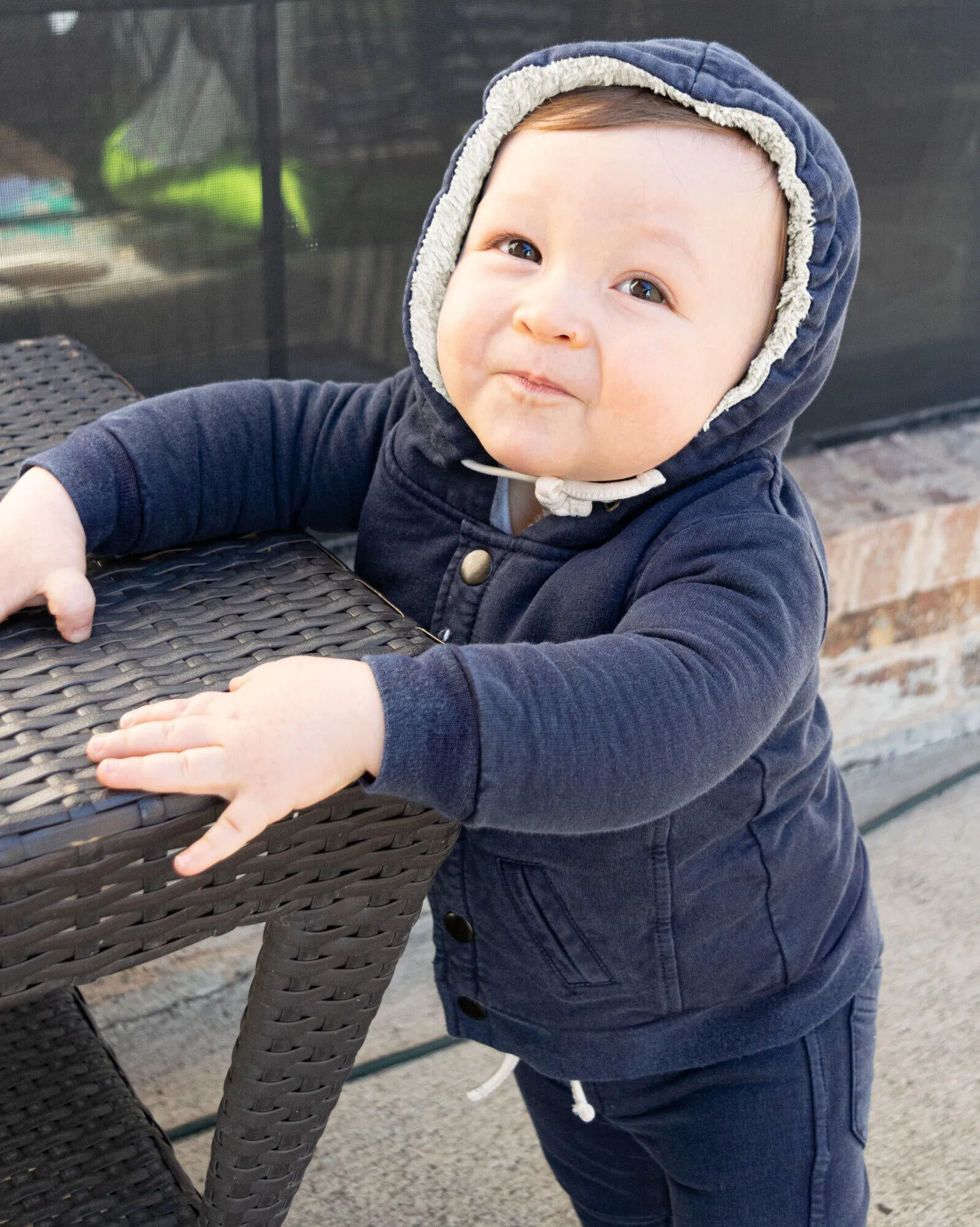 Faux Denim Jacket & Jogger