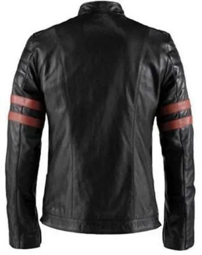 Fight Club Retro Hybrid Mayhem Brad Pitt Black Biker Jacket