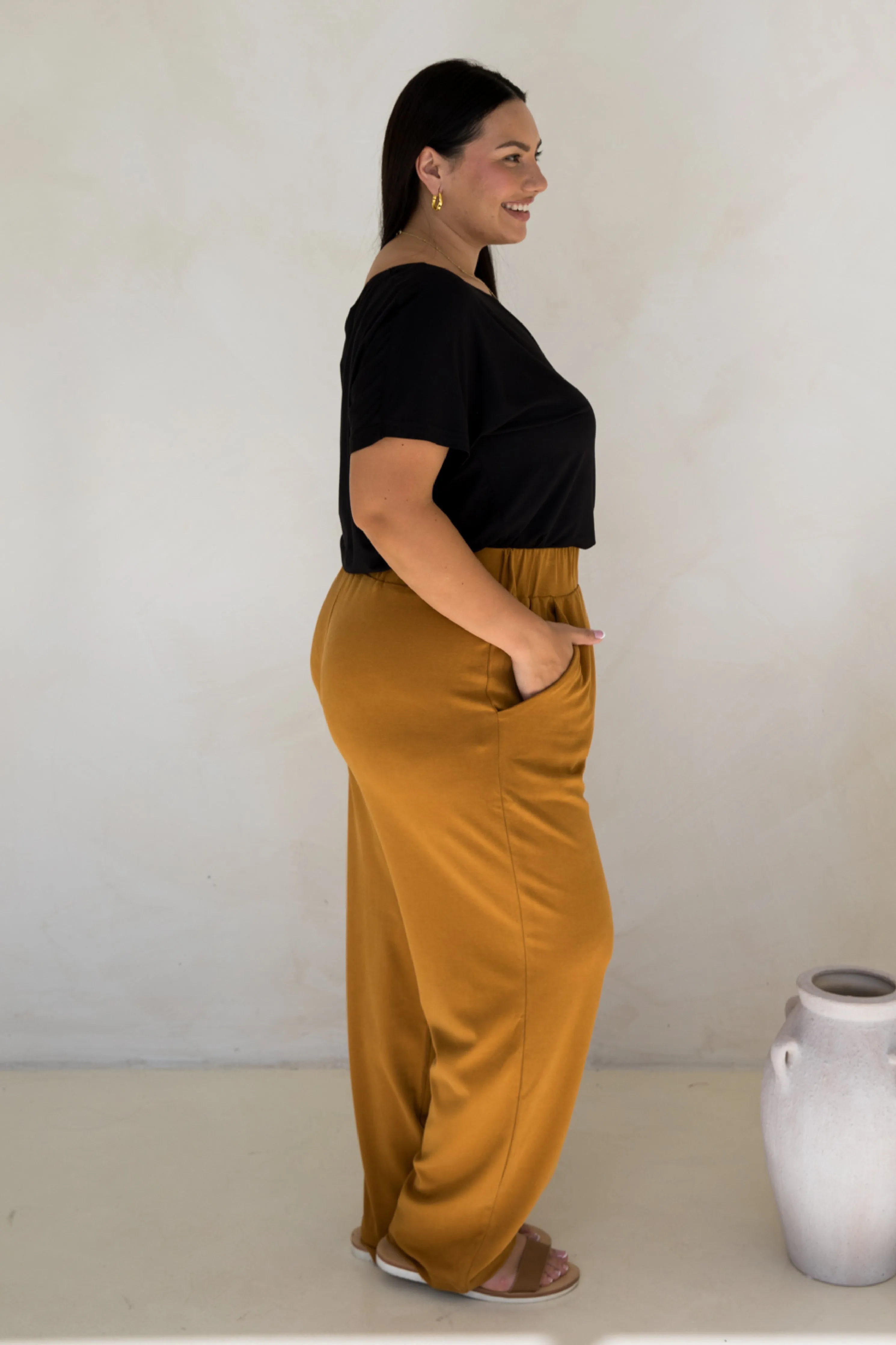 Frankie Lounge Pant | Toffee | FINAL SALE