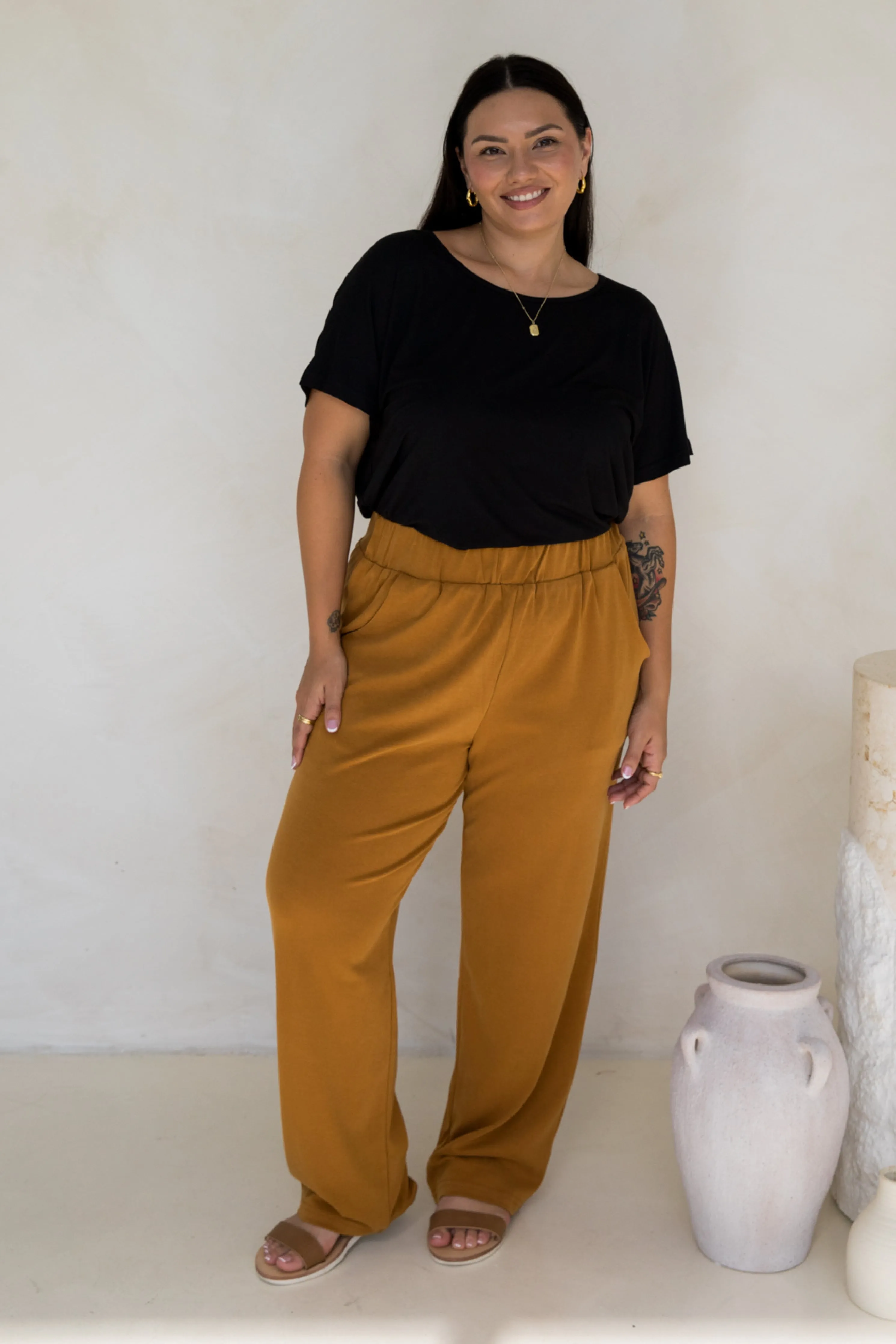 Frankie Lounge Pant | Toffee | FINAL SALE