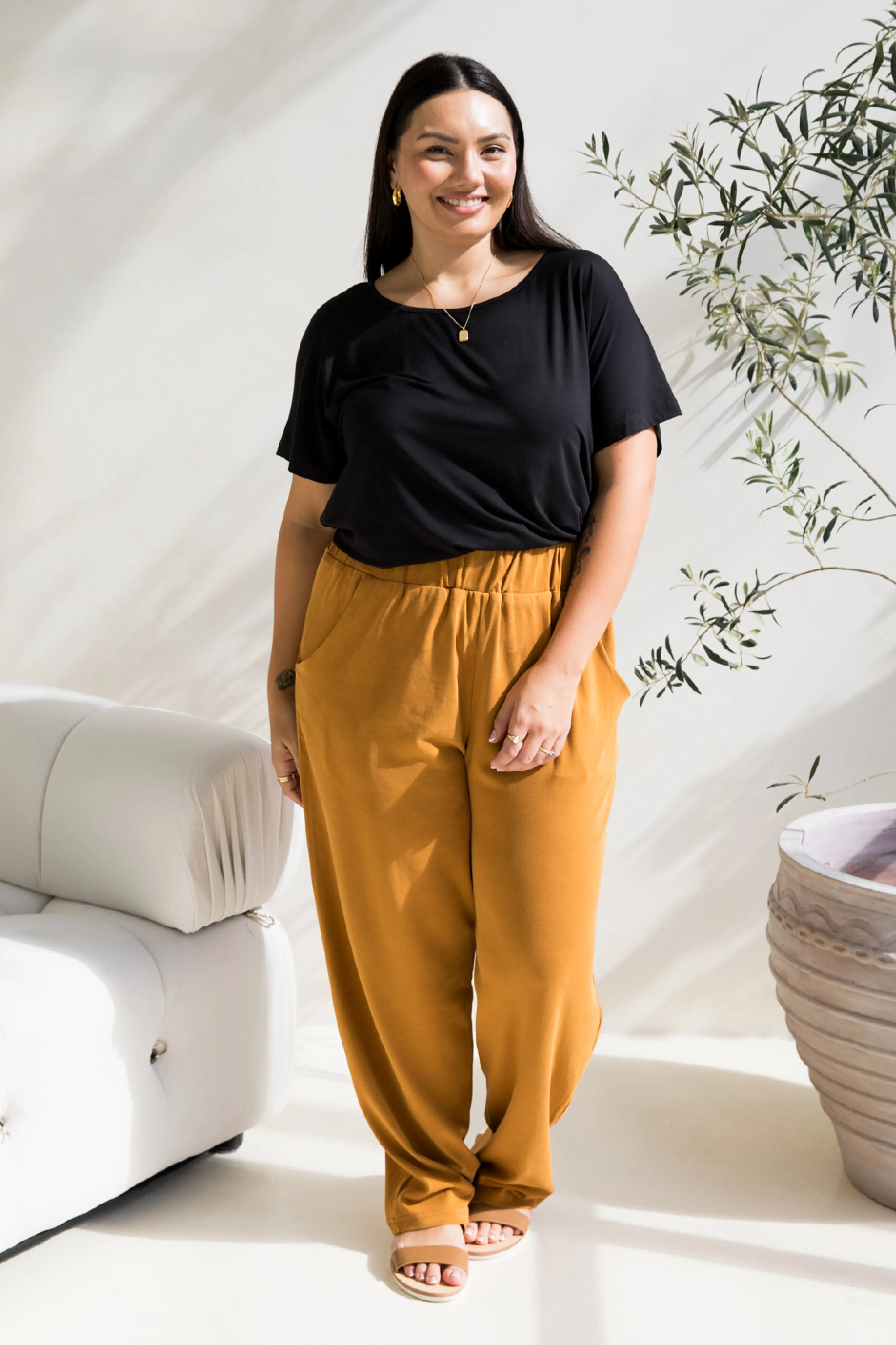 Frankie Lounge Pant | Toffee | FINAL SALE