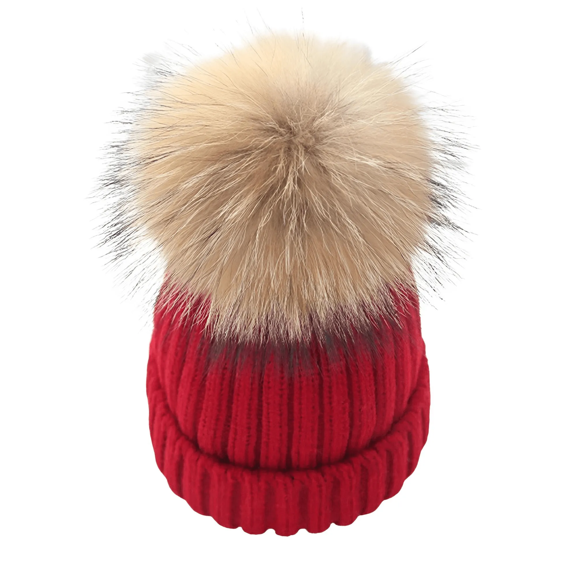 Fur Pompom Winter Hat Hat For Women Girl's Hat Knitted Beanies Cap Hat with Pompom