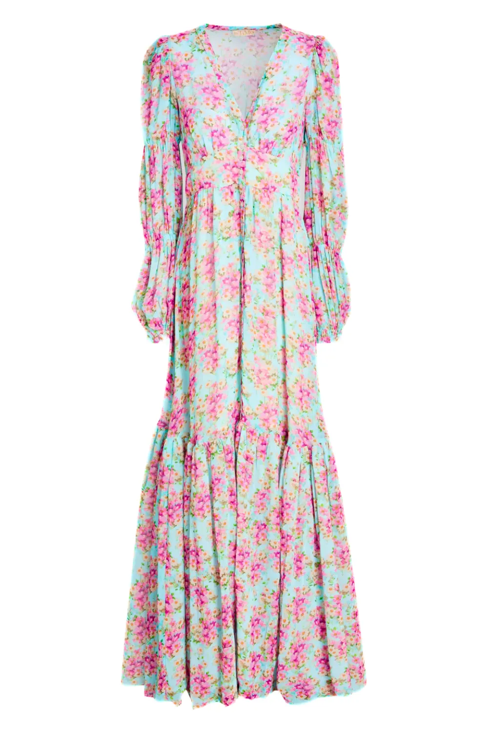 Georgette Maxi Dress in Summer Flowers