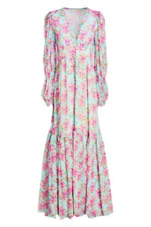 Georgette Maxi Dress in Summer Flowers