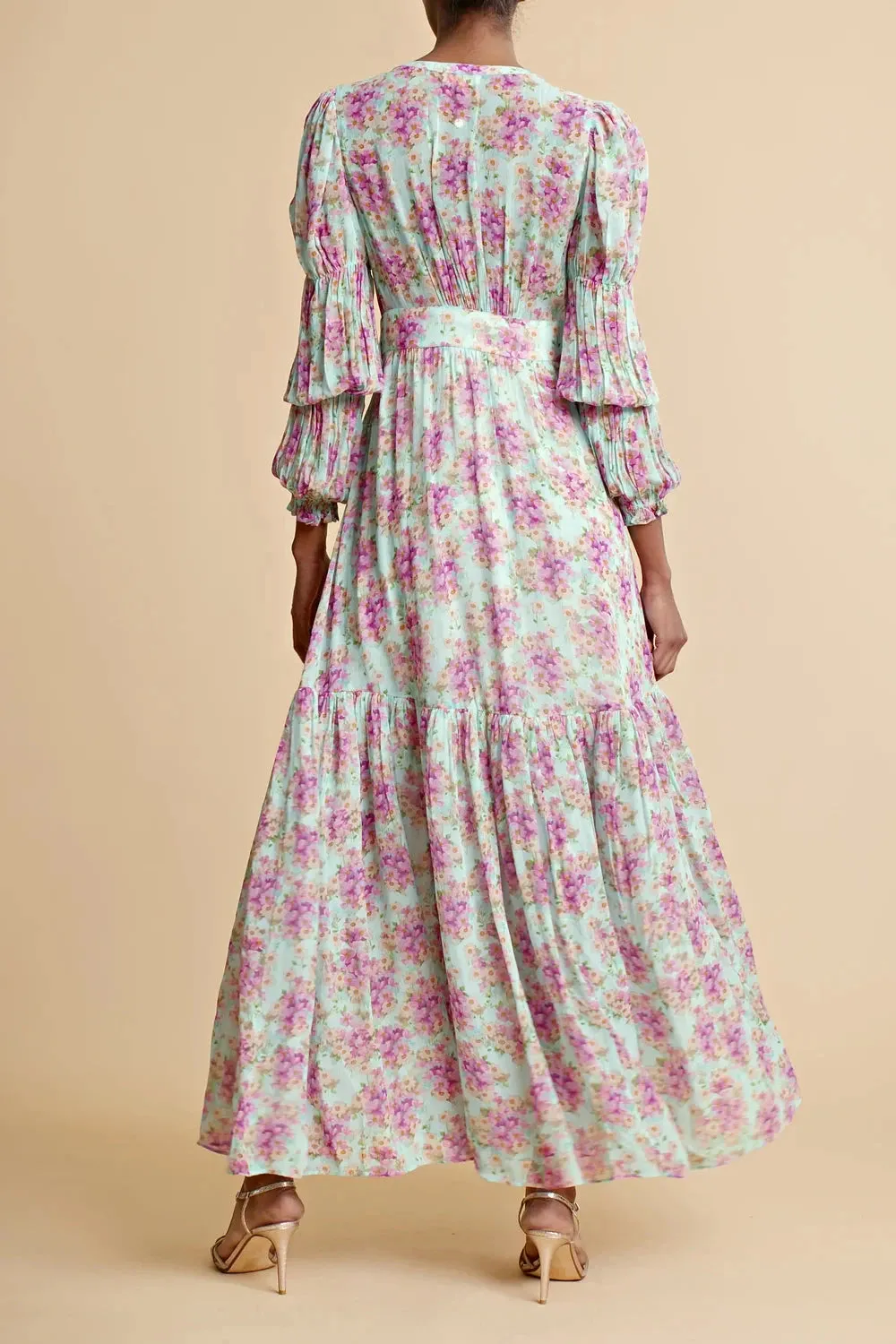 Georgette Maxi Dress in Summer Flowers