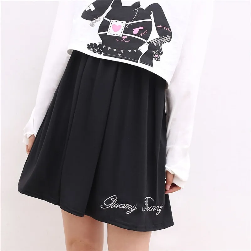 Graphic Gloomy Bunny Sweater and Dress Set