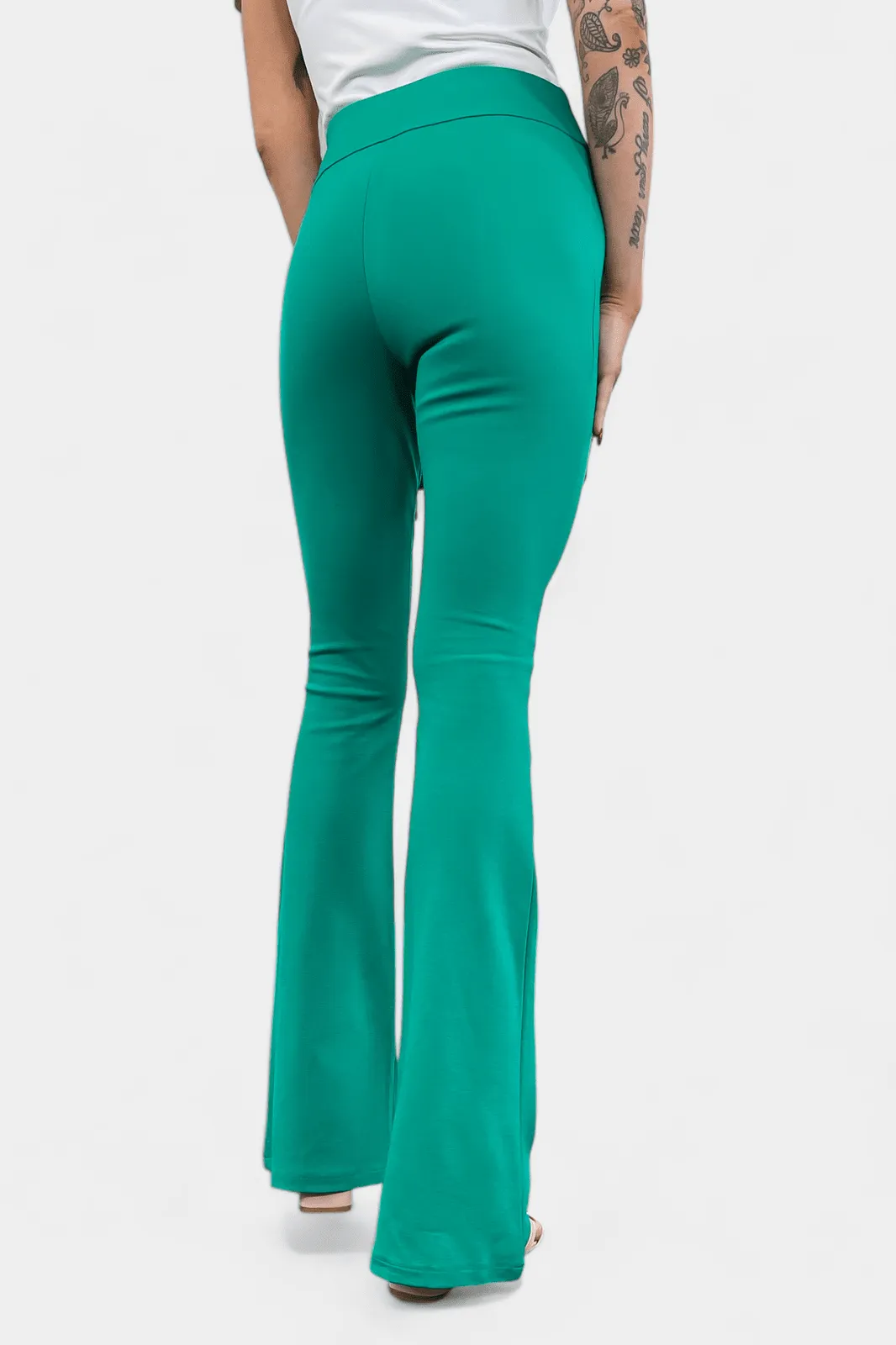 Green High Waisted Flare Pants [NO RETURNS]