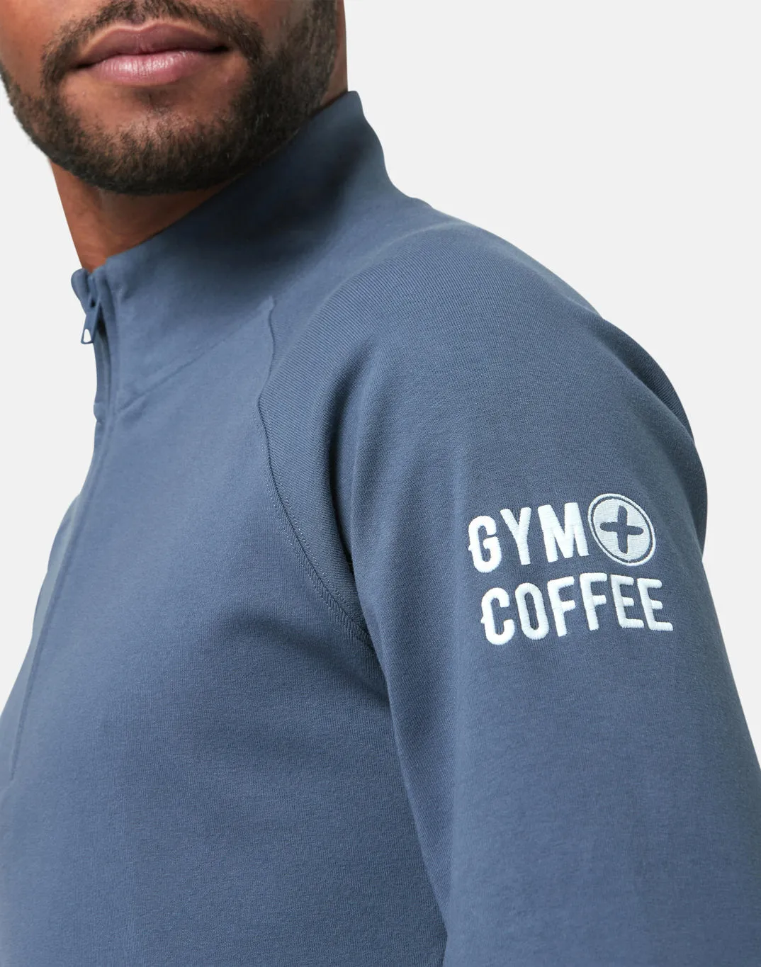 Gym Coffee Chill Half Zip (Mens) - Thunder Blue