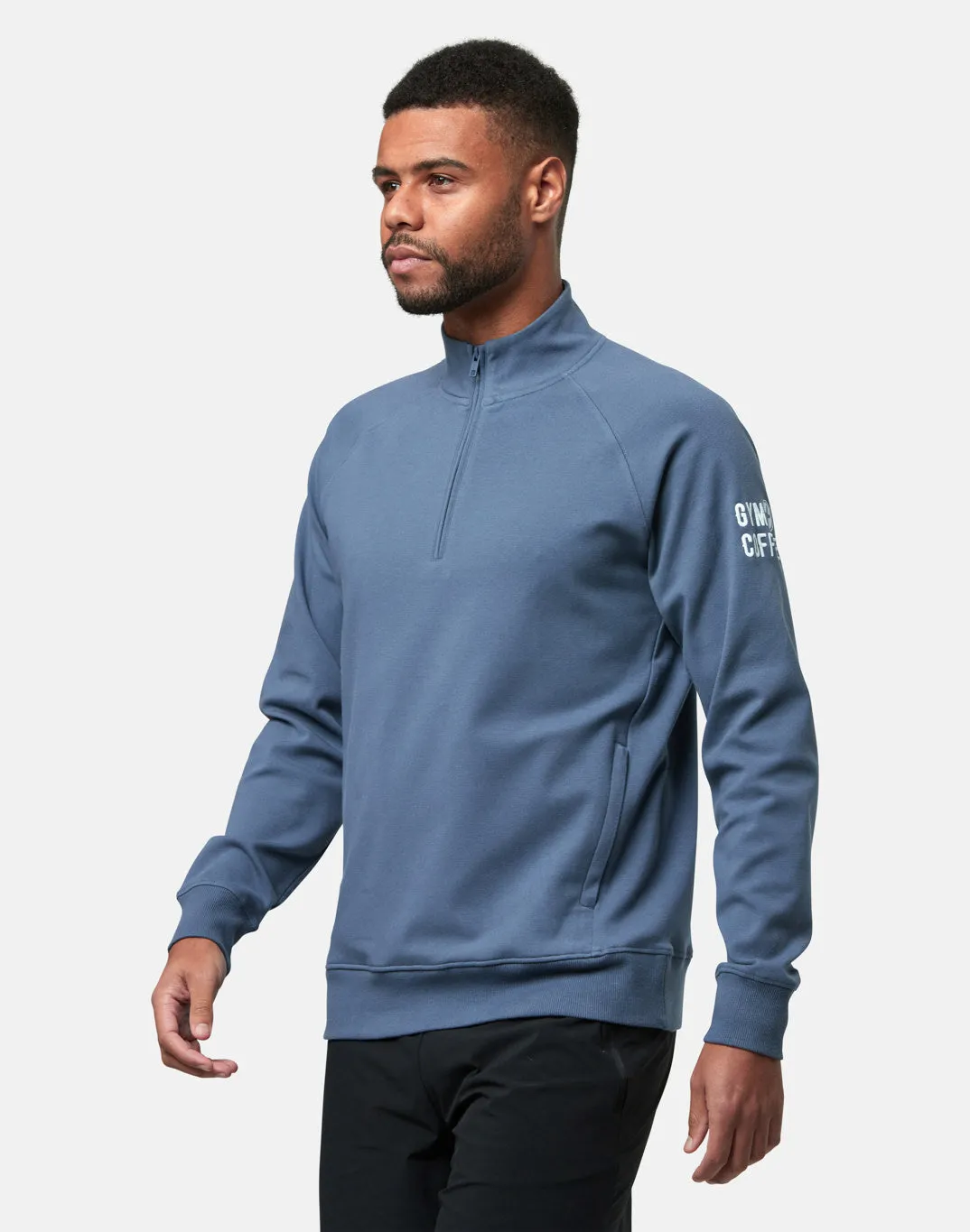 Gym Coffee Chill Half Zip (Mens) - Thunder Blue