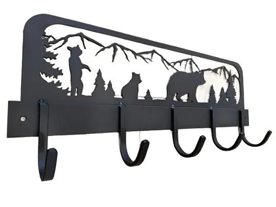 Handmade Momma Bear and Cub Design Coat Rack