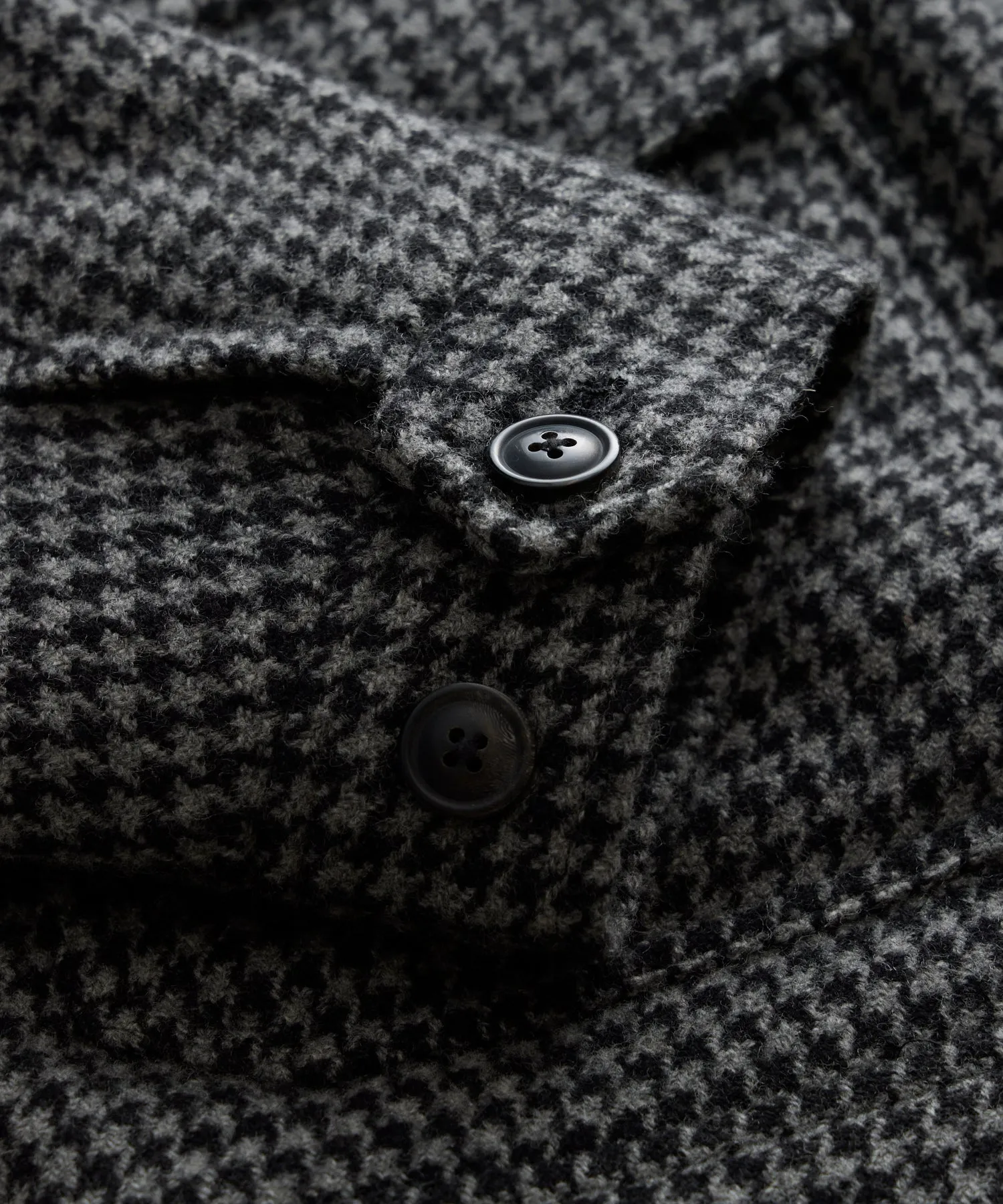 Houndstooth Flight Jacket in Charcoal