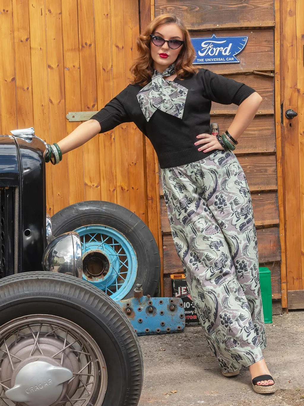 Jayne Black 1950s Short Sleeve Jumper