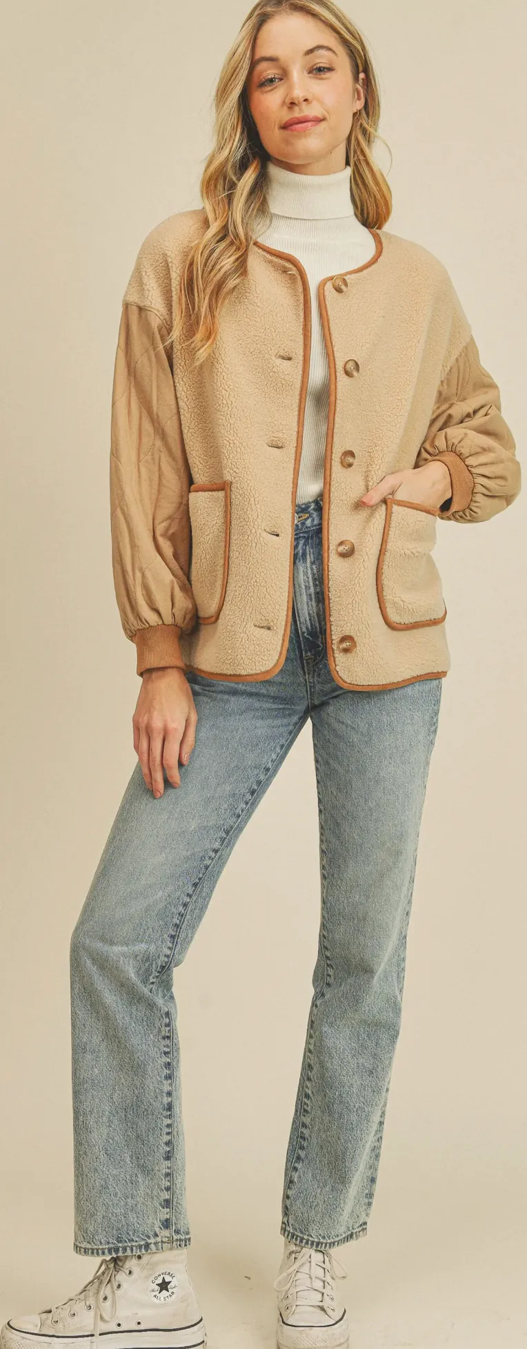 Jenea Quilted Sleeve Jacket