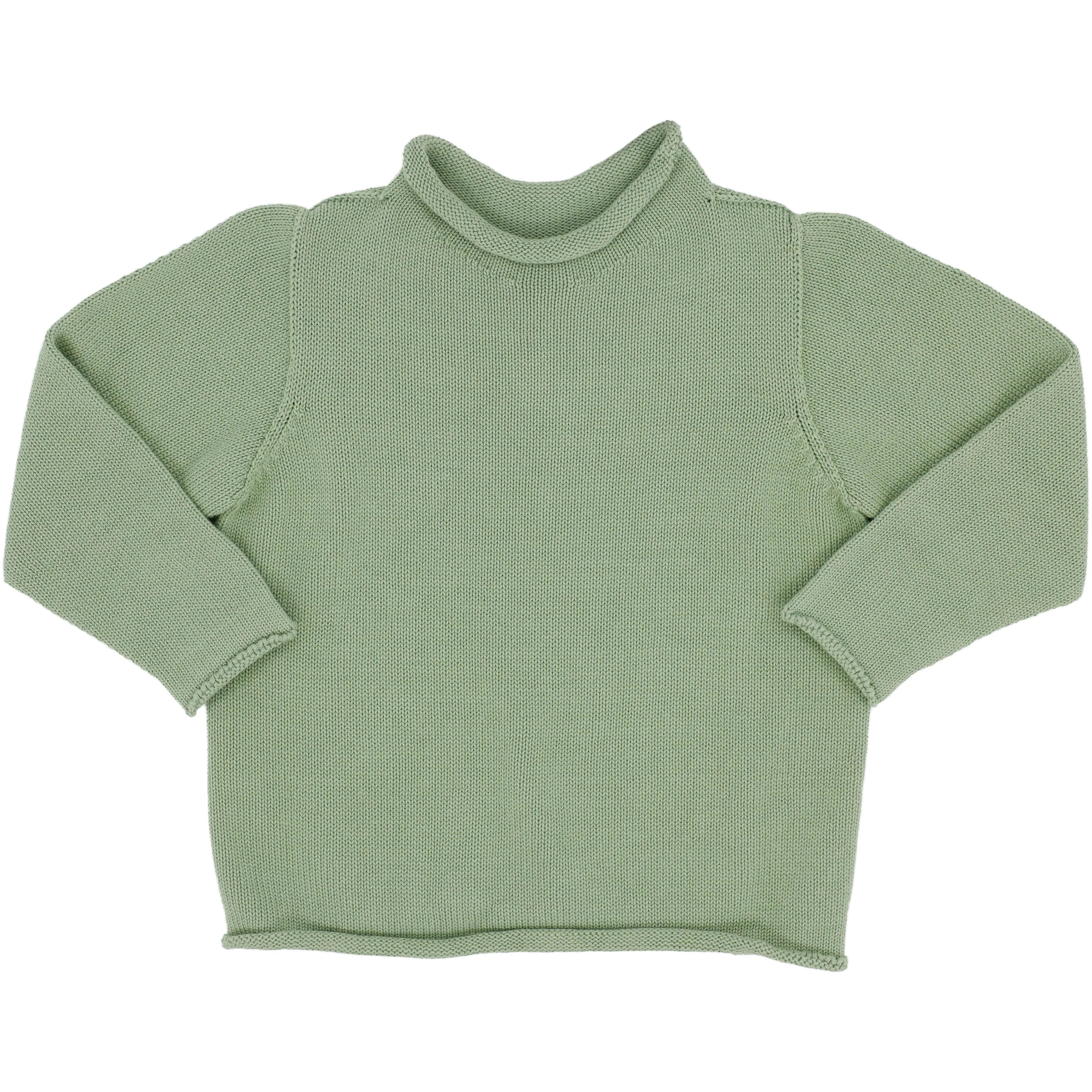 Jersey Rollneck Sweater- Sage