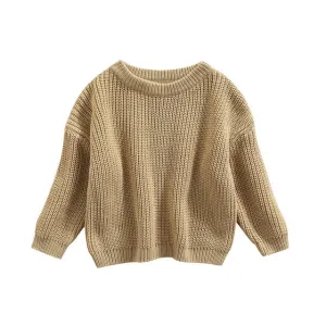 Juno - Baby & Toddler Chunky Knit Sweater , Fawn