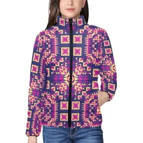 Kaleidoscope Bleu Women's Stand Collar Padded Jacket