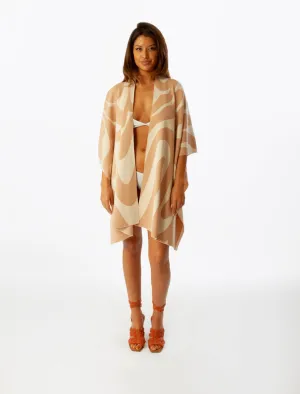 Karyn Rumba Poncho - Ecru/ Beige