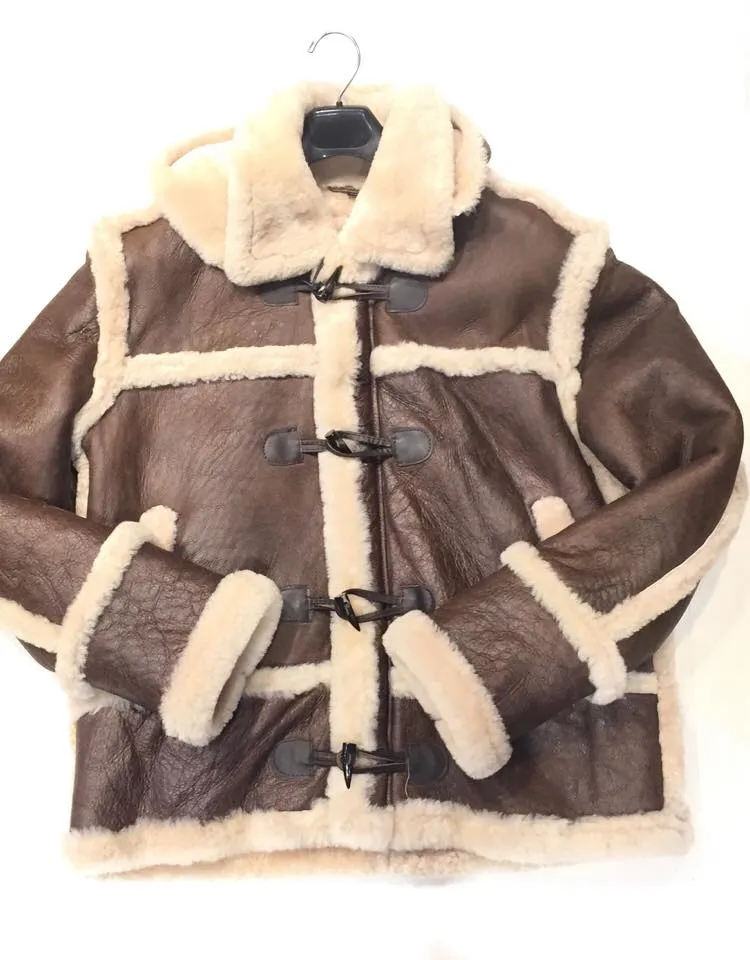 Kashani Tall Chocolate Cream Shearling Jacket