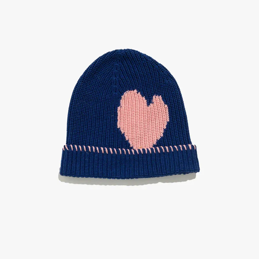 Kerri Rosenthal - Max Heart Beanie in Concord Blue