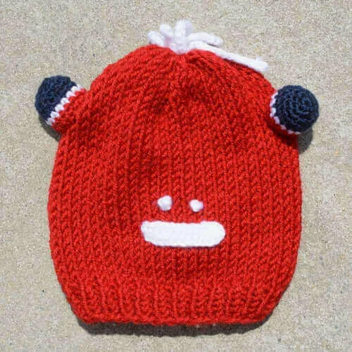 Kids Beanie Hat, Kids Winter Hand-Knitted Wool Frog Animal Theme Hat