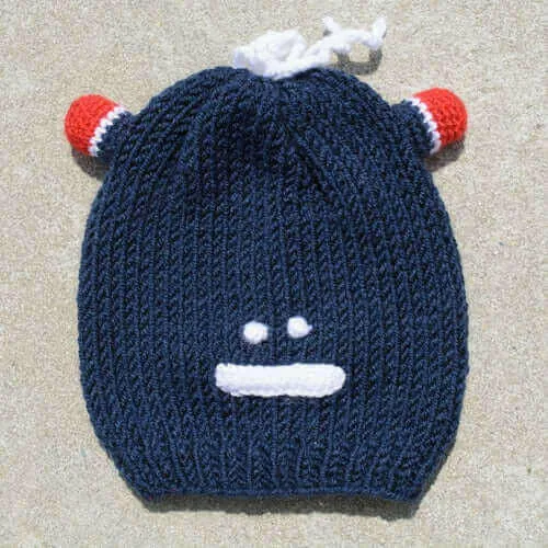 Kids Beanie Hat, Kids Winter Hand-Knitted Wool Frog Animal Theme Hat