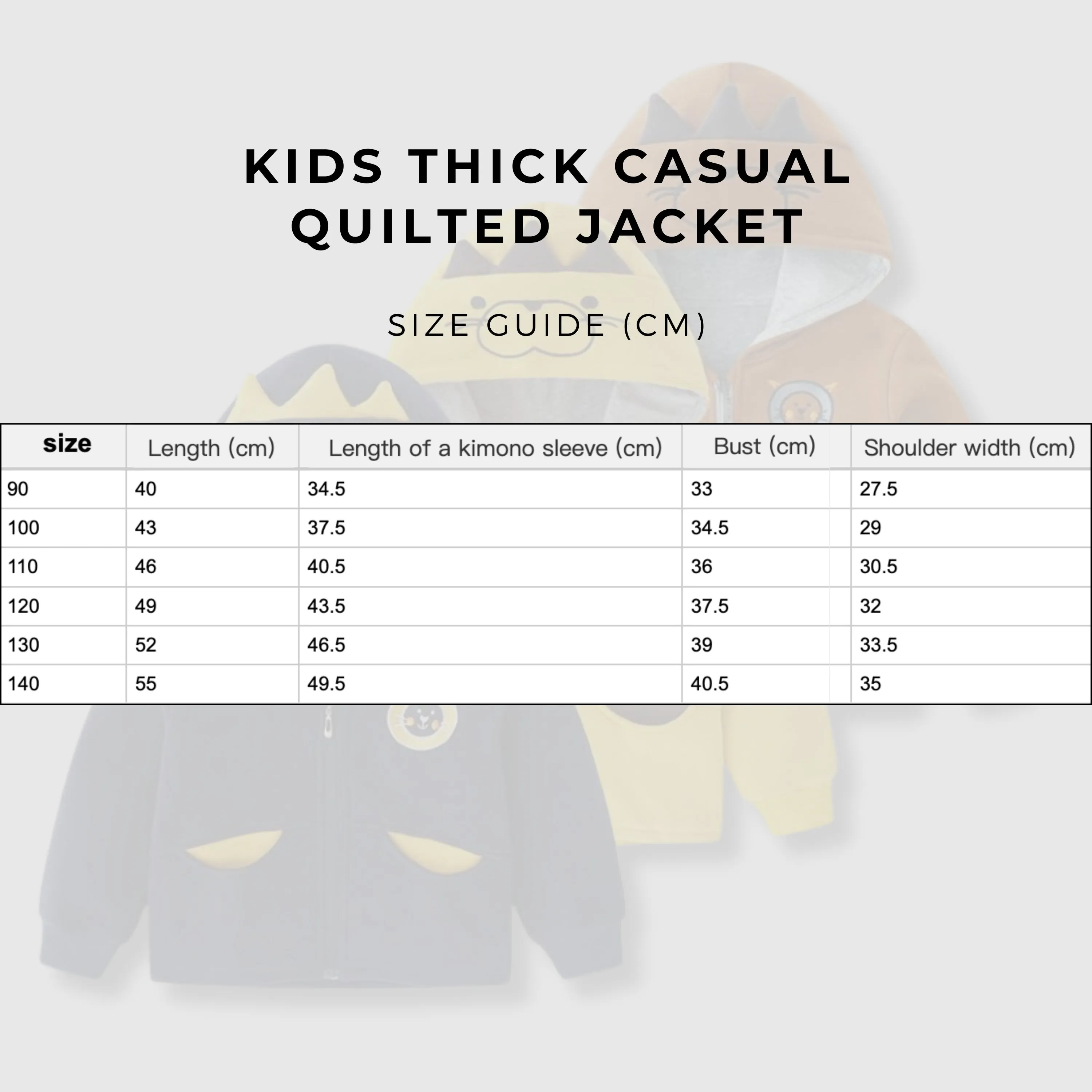 Kids Thick Casual Quilted Jacket