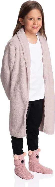 Lilac Dreams: Girls Lavender Sherpa Jacket - Delicate Warmth for Young Fashionistas