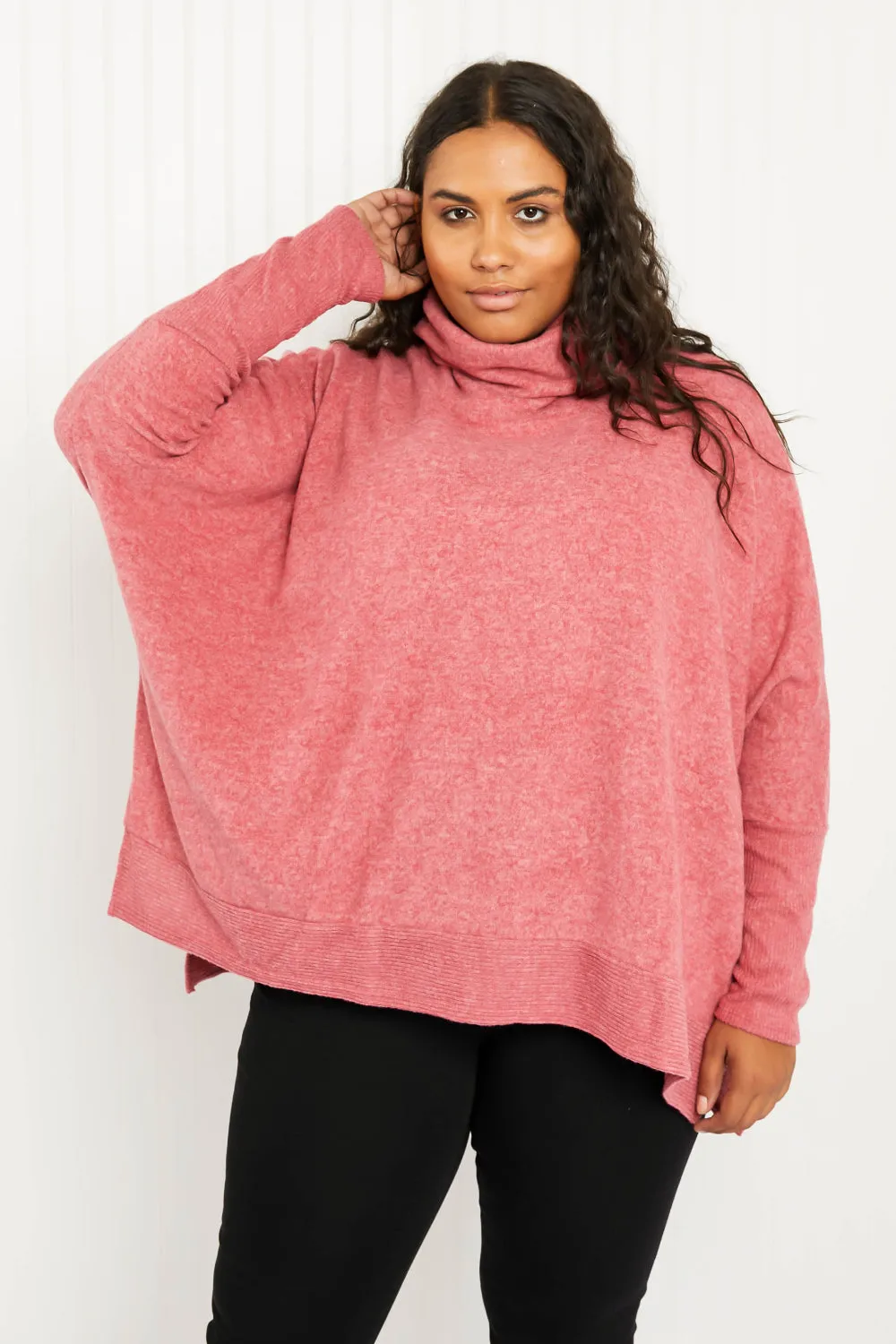 Love and Cuddles Cowl Neck Poncho Sweater