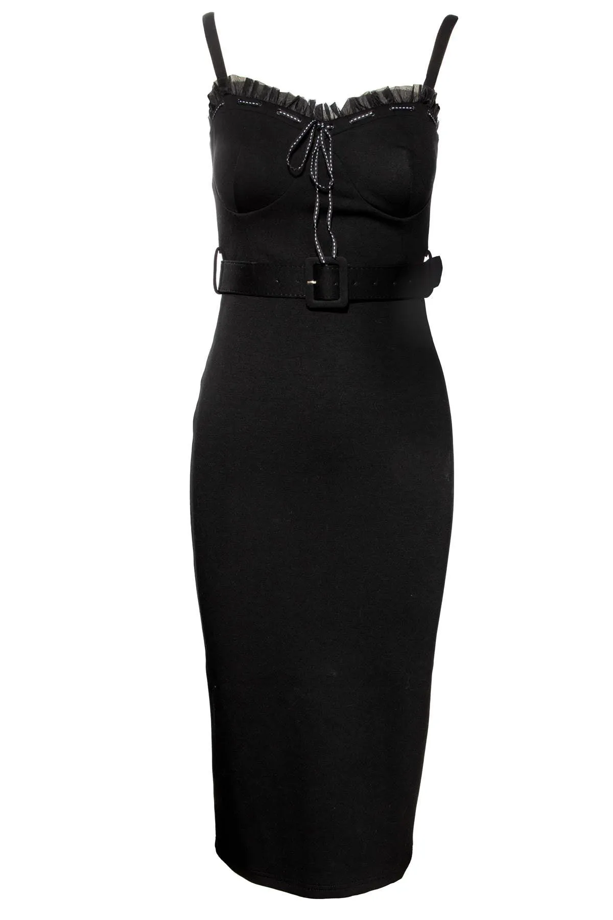 Love Bites Pencil Dress - Black