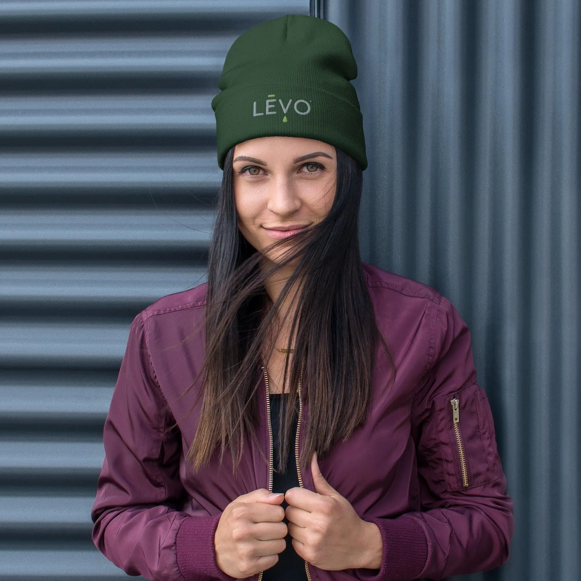 LĒVO Beanie with Embroidered Logo