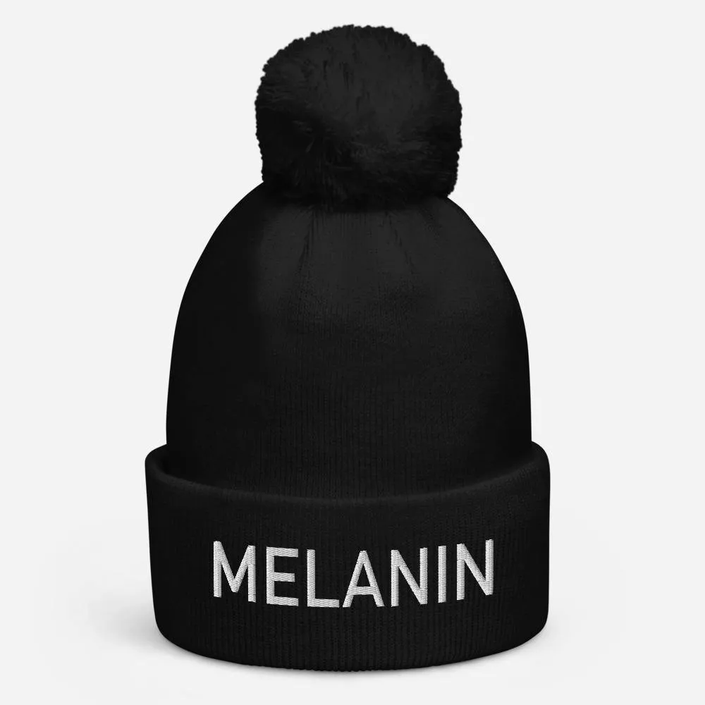 Melanin Black Pom pom beanie