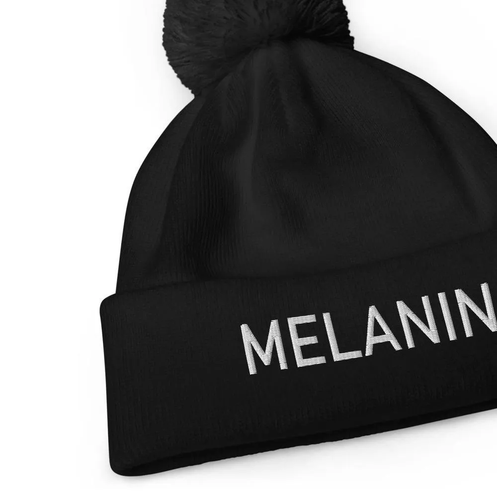 Melanin Black Pom pom beanie