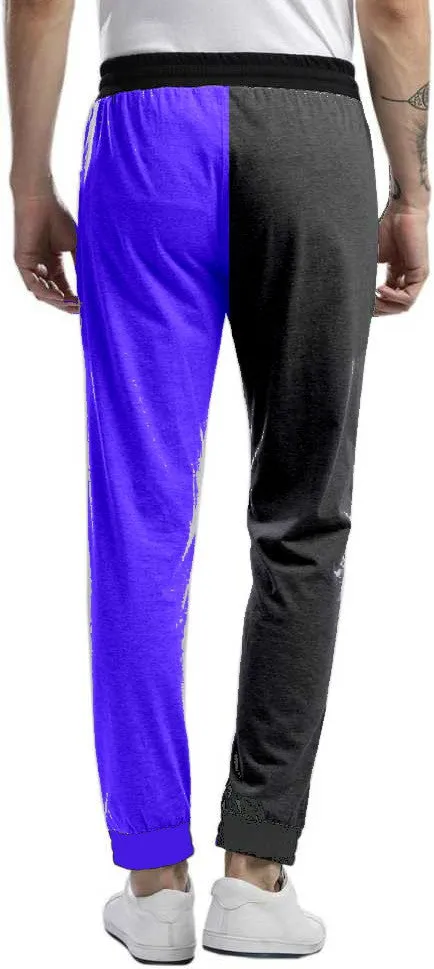 Men Embellished Blue/Black/Yellow Track Pants (Pack of 1)