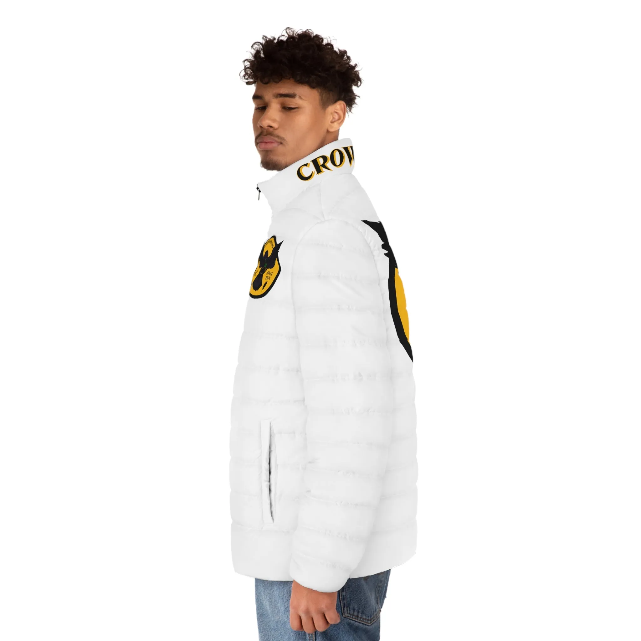 Men's 3rd GEN Puffer Jacket, WHITE W/ GOLD LOGO