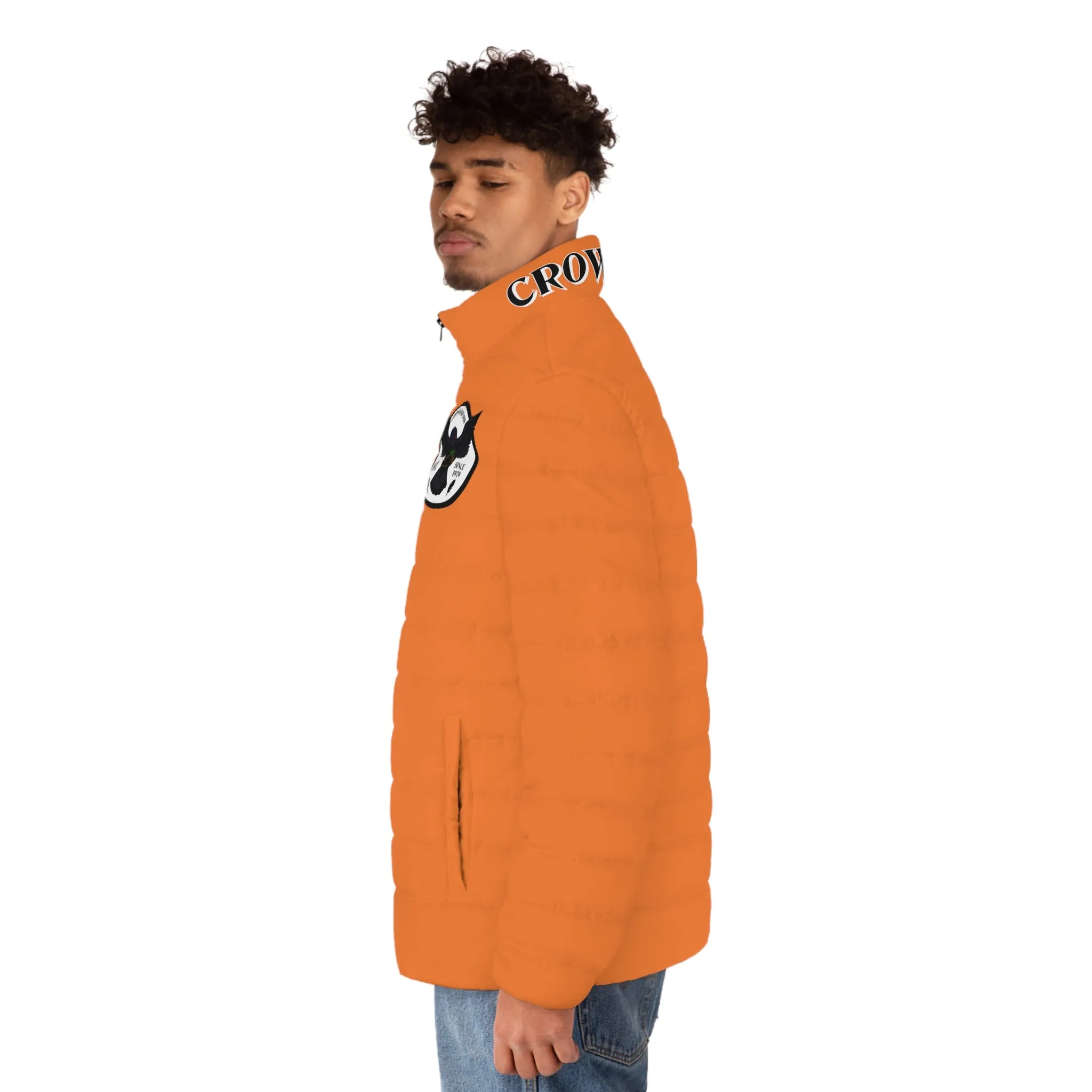 Men's CROWGODSHI Puffer Jacket, LIGHT ORANGE