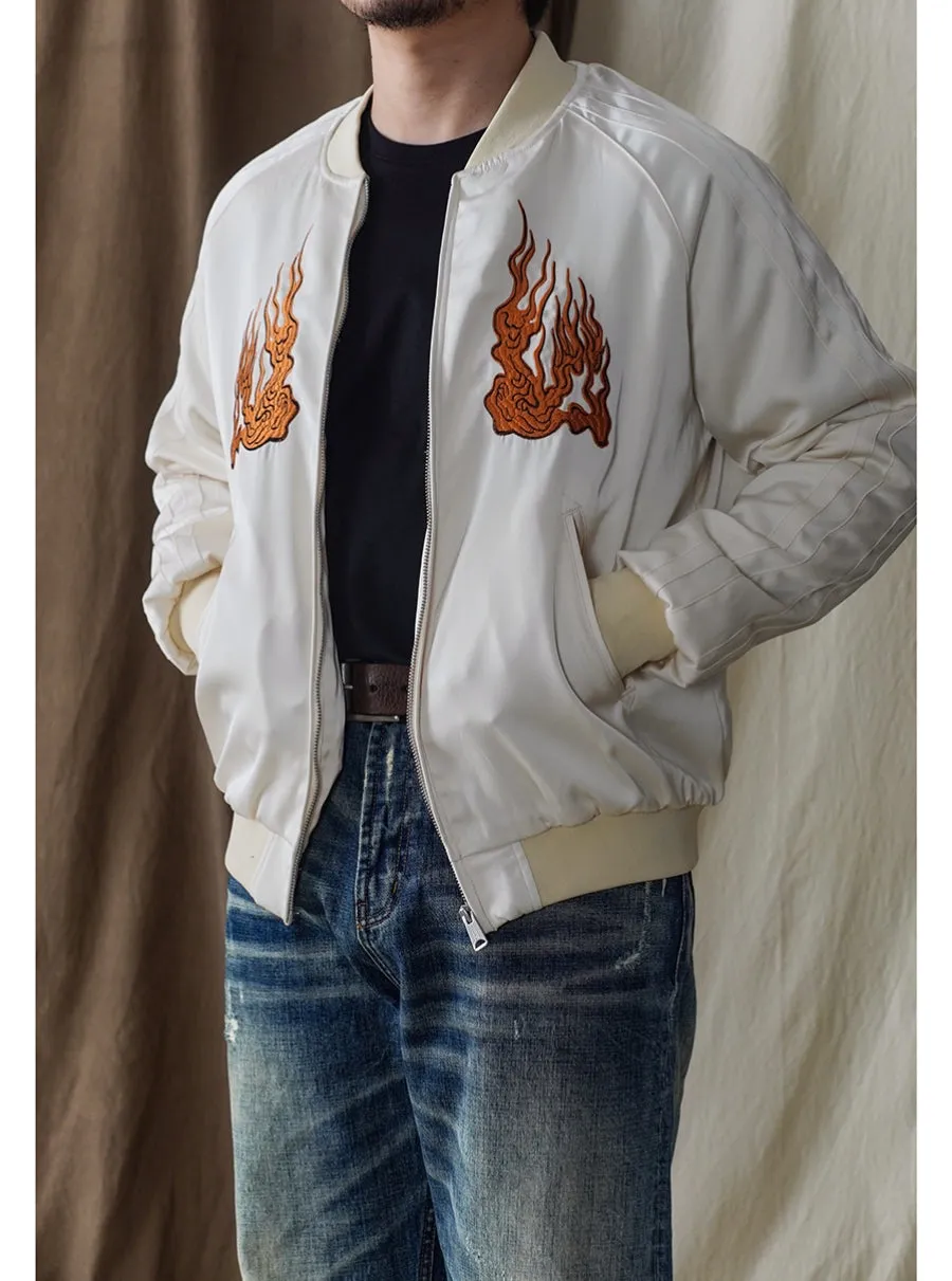 Men's Embroidery Bomber Quilted Jacket