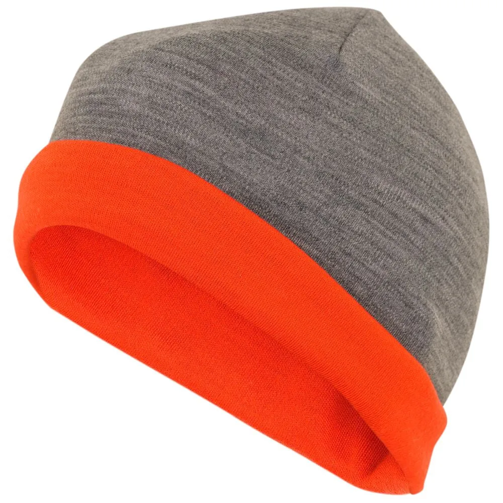 Merino 230 Beanie (Charcoal/Orange)