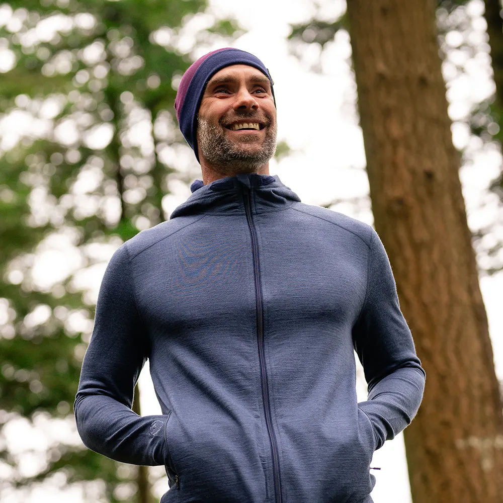 Merino 230 Beanie (Wine/Navy)