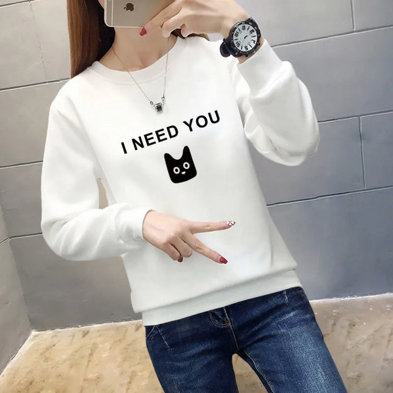 METAVERSMALL Cotton-containing thin sweater women's New spring and autumn Korean version of the new loose large-size top, fat mm pullover jacket tide