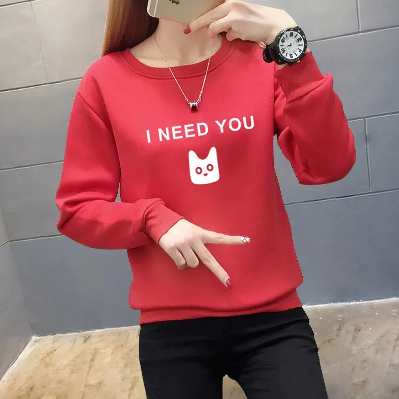 METAVERSMALL Cotton-containing thin sweater women's New spring and autumn Korean version of the new loose large-size top, fat mm pullover jacket tide