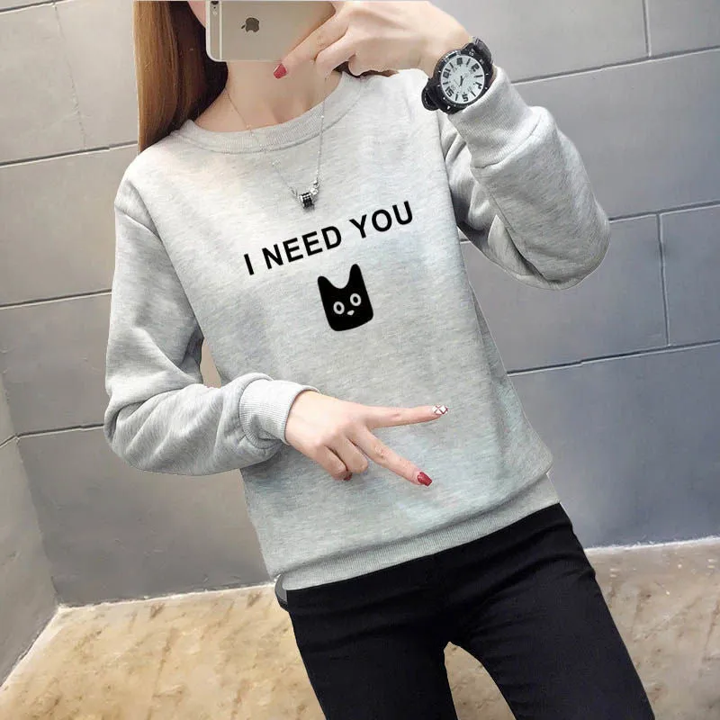 METAVERSMALL Cotton-containing thin sweater women's New spring and autumn Korean version of the new loose large-size top, fat mm pullover jacket tide