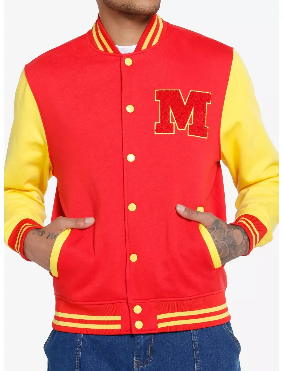 Michael Jackson M Logo Varsity Letterman Jacket