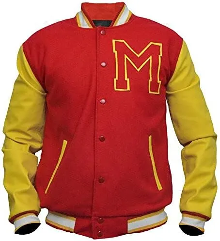 Michael Jackson M Logo Varsity Letterman Jacket