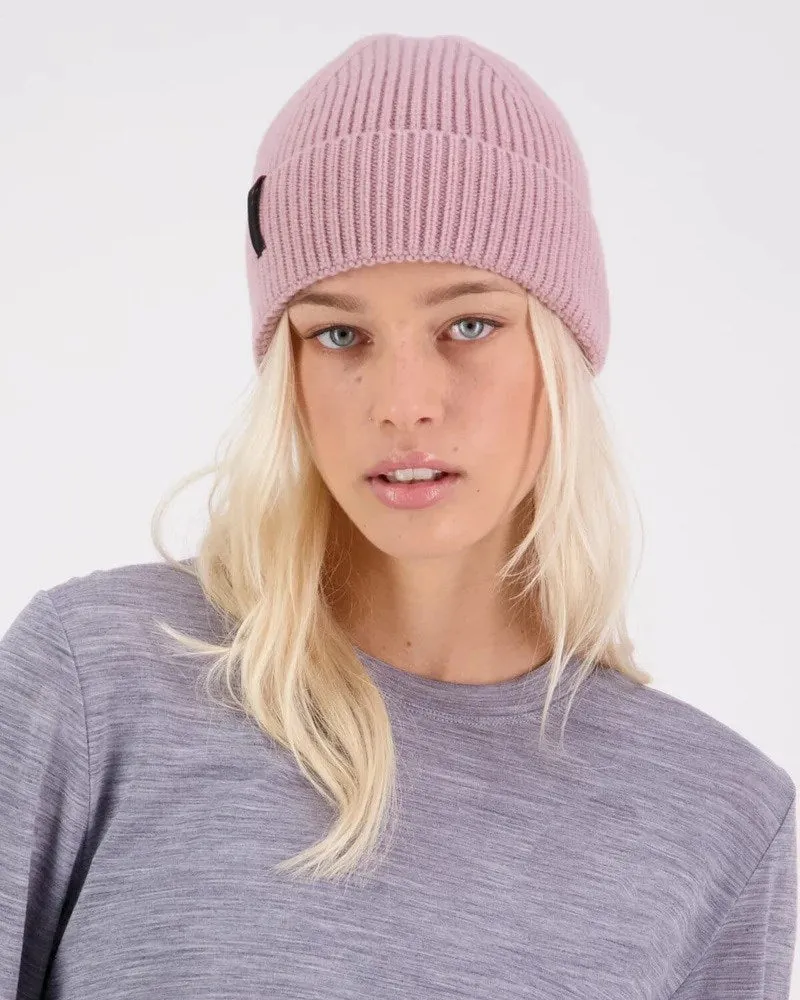 Mons Royale Fjord Merino Beanie - Mauve Haze