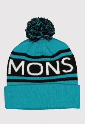 Mons Royale Pom Pom Beanie - Marina / Black