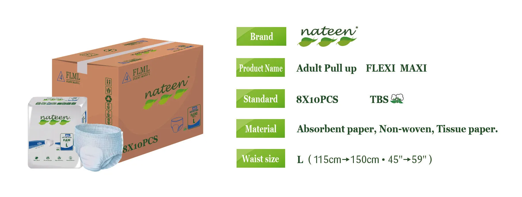 Nateen - Flexi Maxi - Pull Up (Large) >3450ml