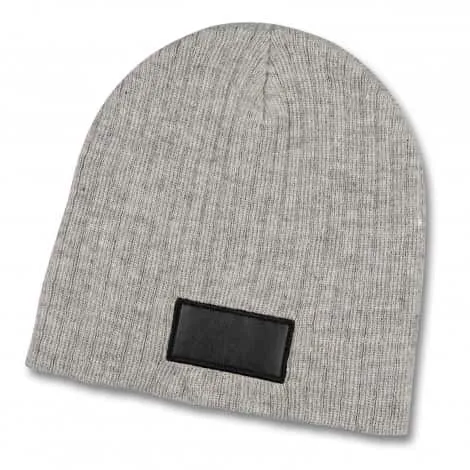 Nebraska Heather Knit Beanie with Badge