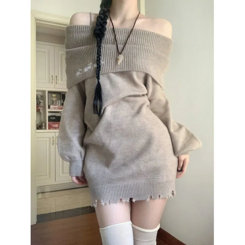 New spring autumn winter slim sweater bottoming dress