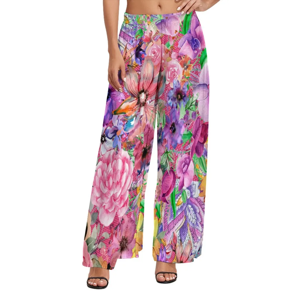 Nothing But Floral Women's Floral Wide Leg Pants