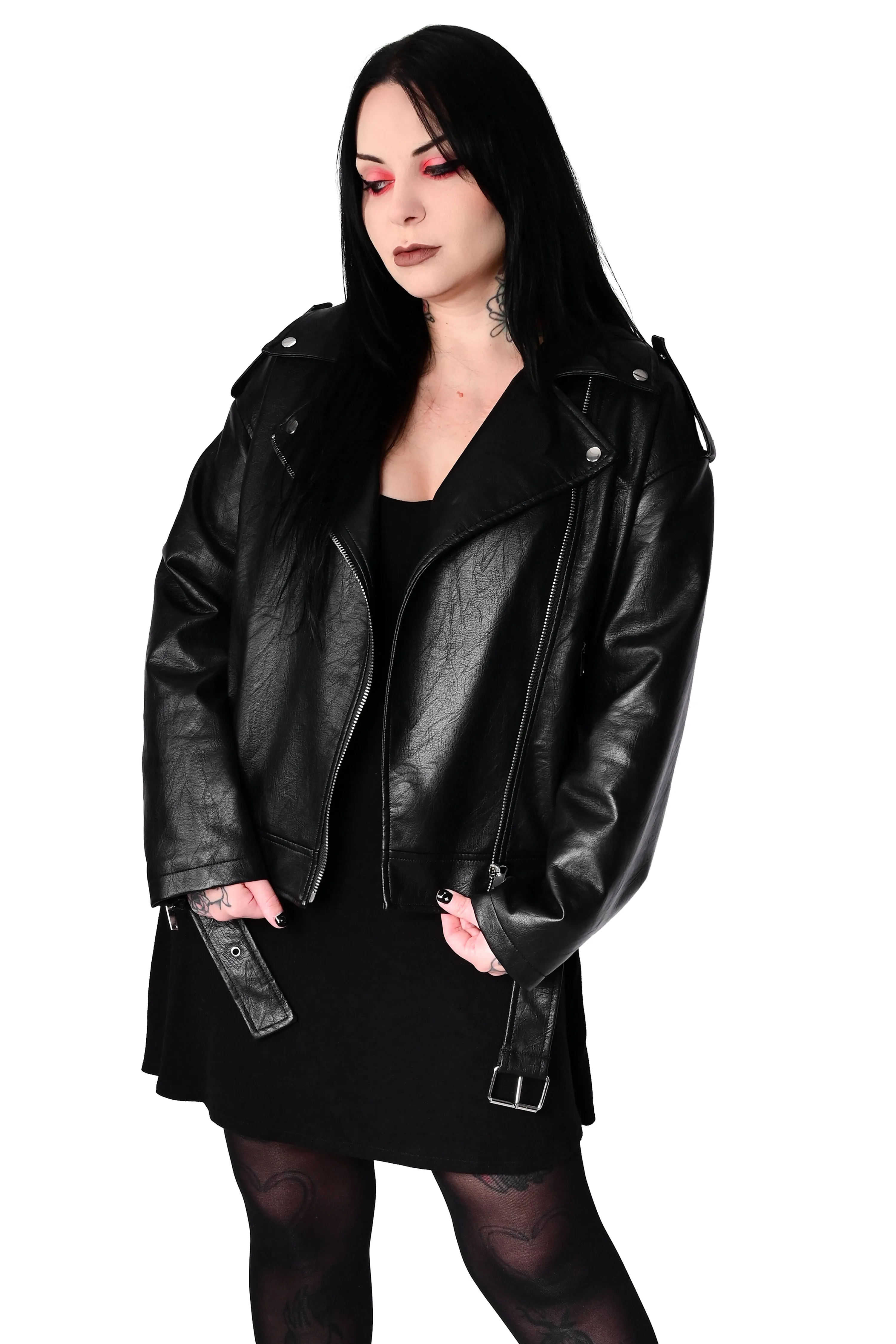 Oversized Unisex Moto Jacket